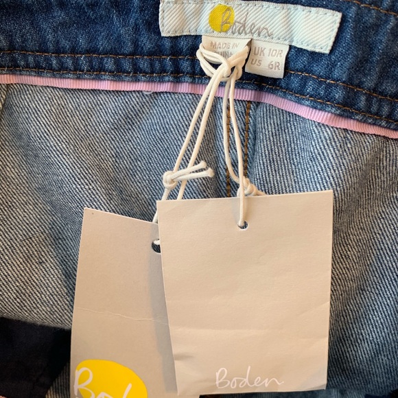 NWT Boden Penny Denim Skirt Mid Vintage Wash Sz 6 - Picture 6 of 7